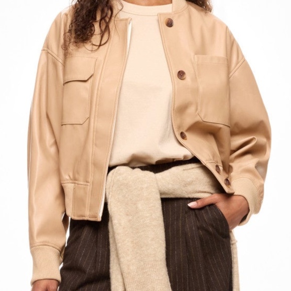 3.1 Phillip Lim x RTR, Faux Leather Mixed Pocket Bomber Size XS - Picture 2 of 10